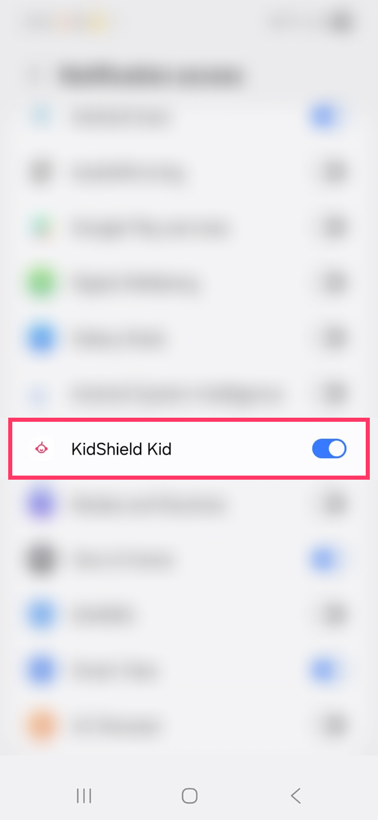 Notification Access result