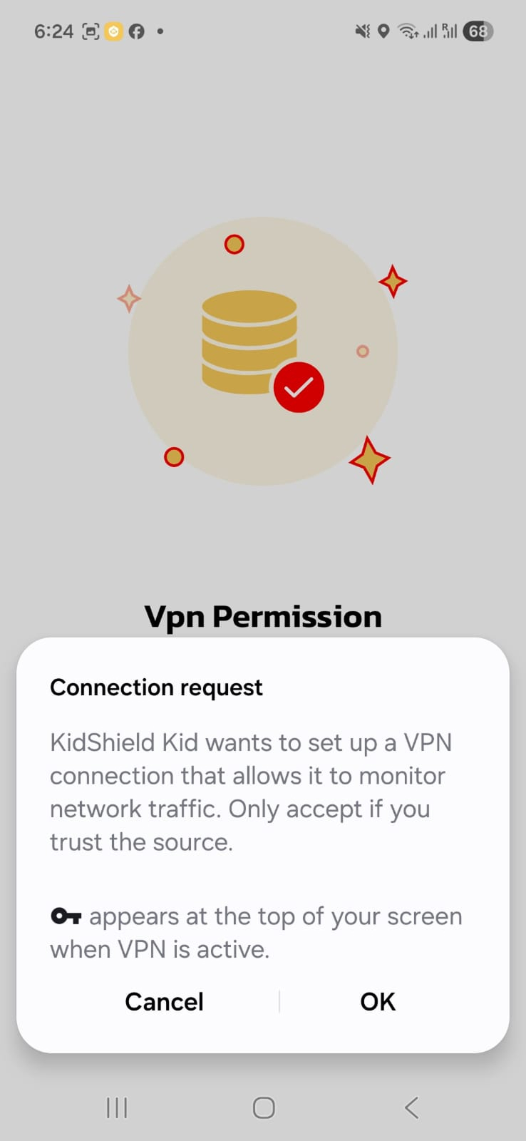 VPN Permission screen